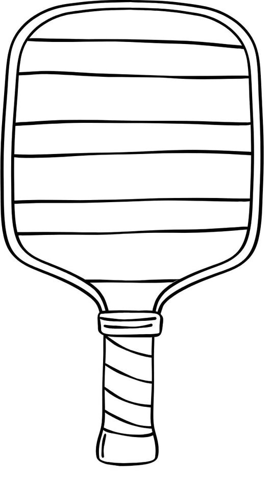 Billede af pickleball bat med striber